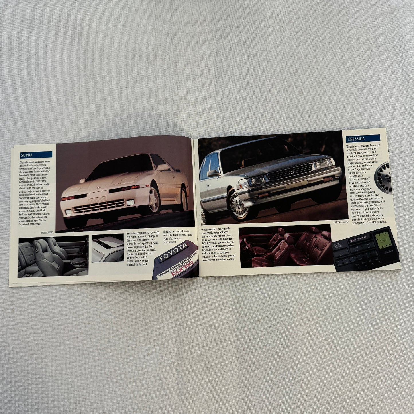 1991 Toyota Sales Brochure Catalog Supra Cressida 4Runner Previa Celica MR2 +