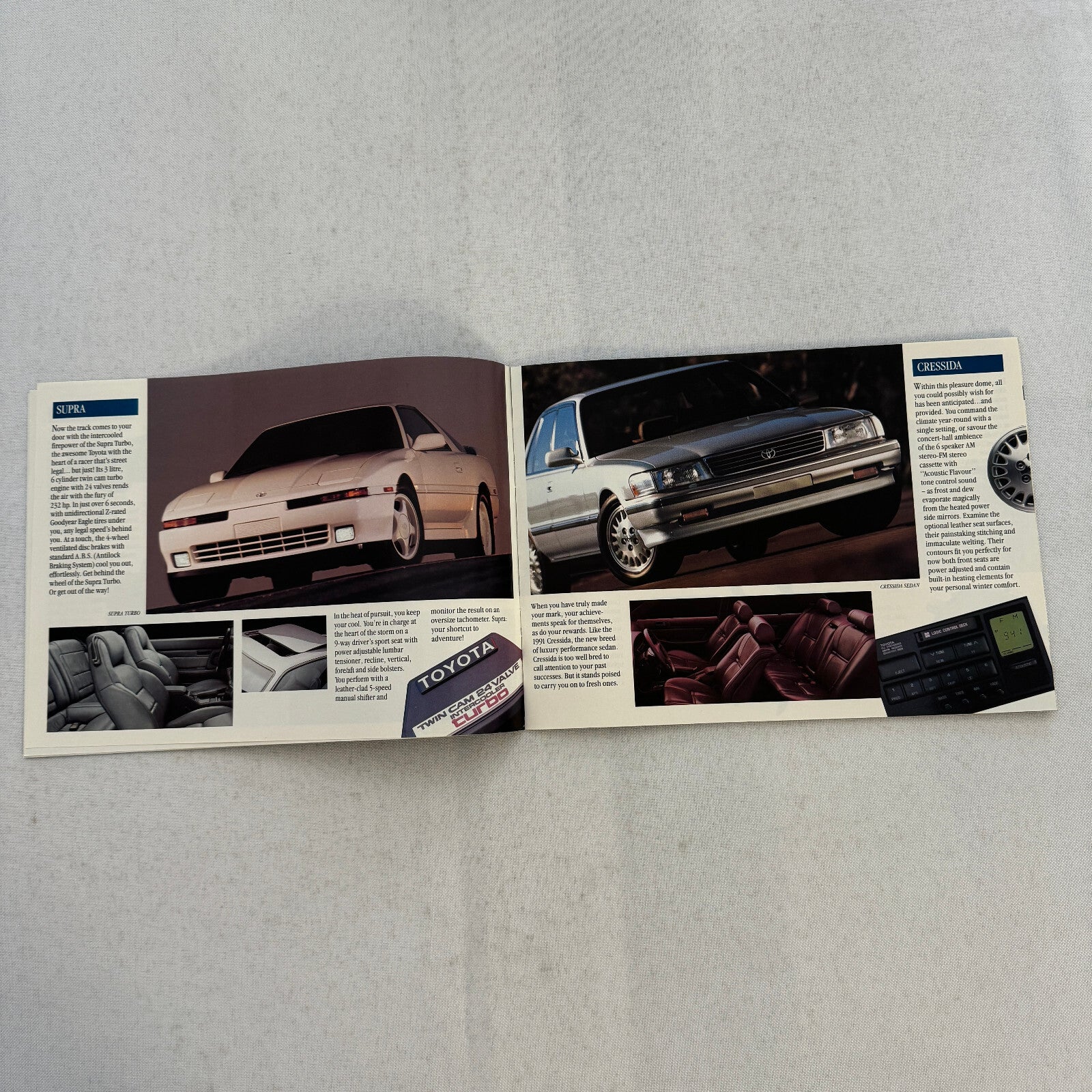 1991 Toyota Sales Brochure Catalog Supra Cressida 4Runner Previa Celica MR2 +