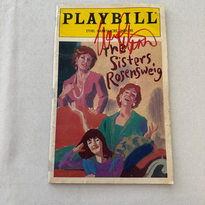The Sisters Rosensweig Signed Program Playbill 1993 Possible Madeline Kahn