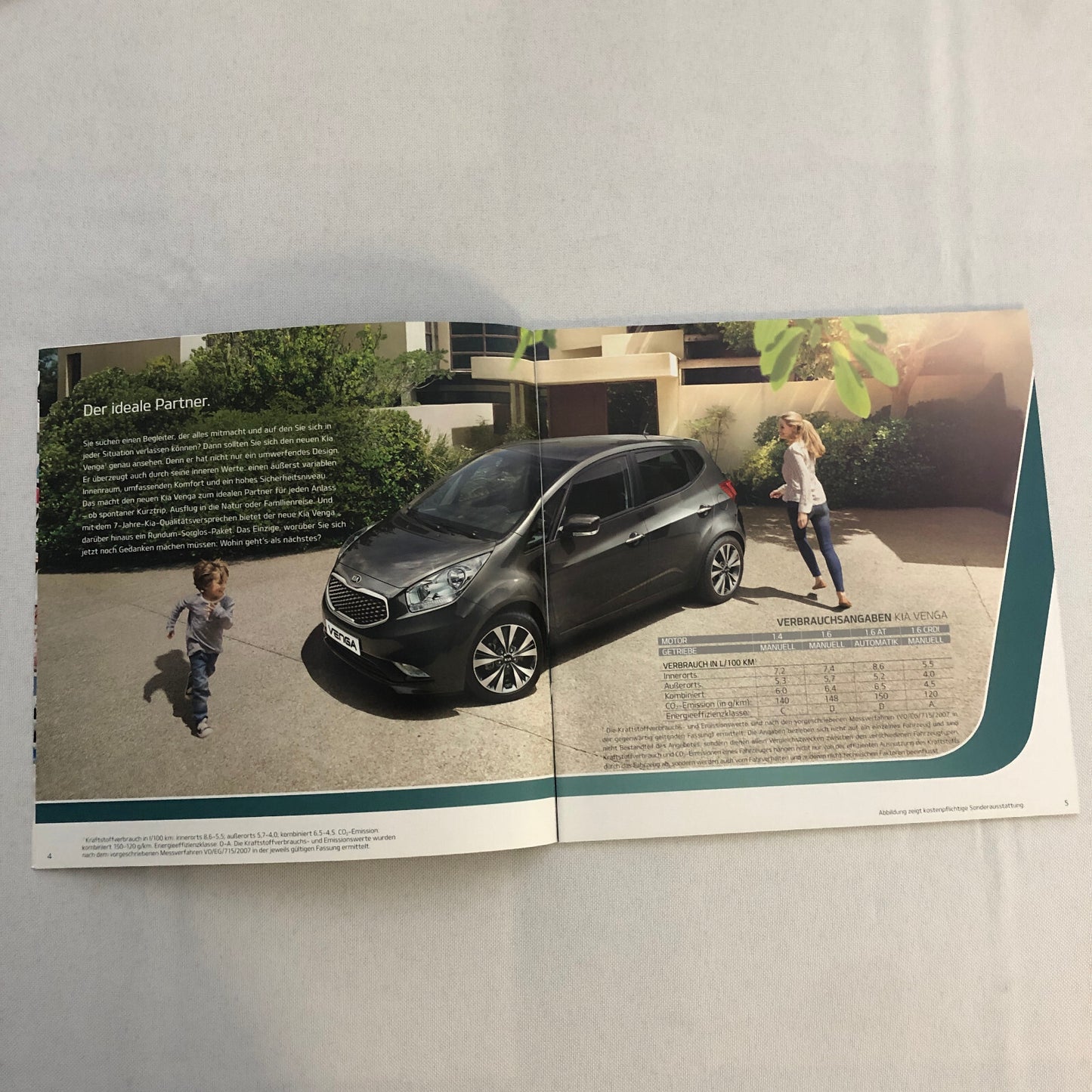 Kia Venga Car Sales Brochure Catalog with Price List GERMAN Market