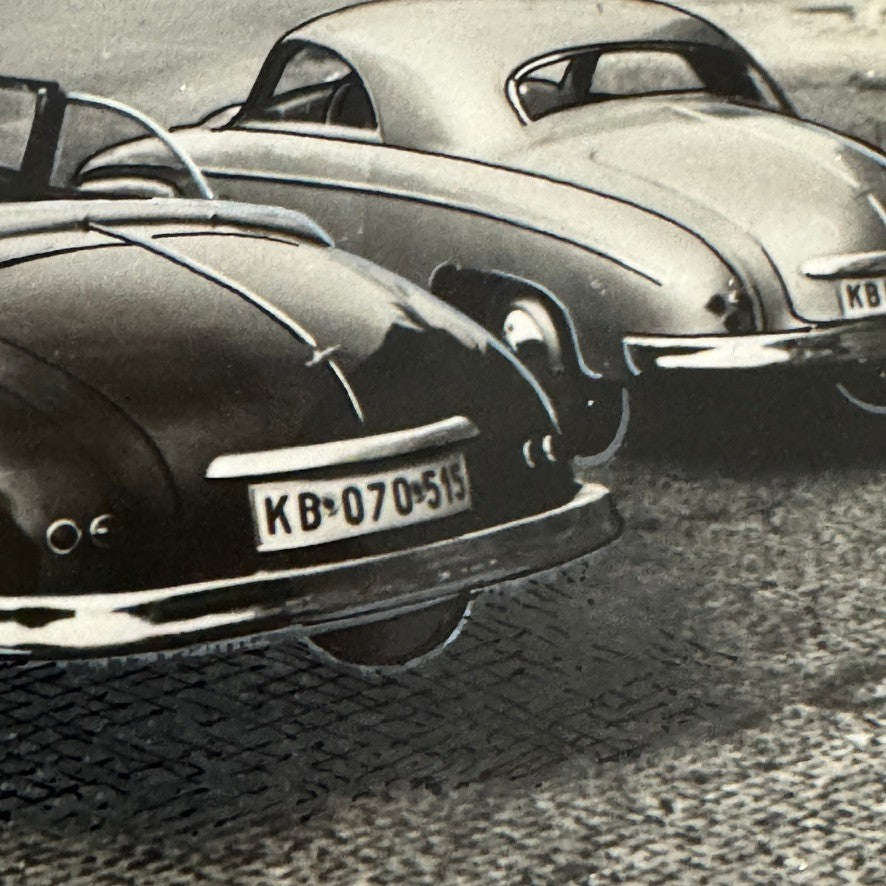 Vintage Coachbuilder Car Photo Photograph Print Hand Highlighted Unidentified