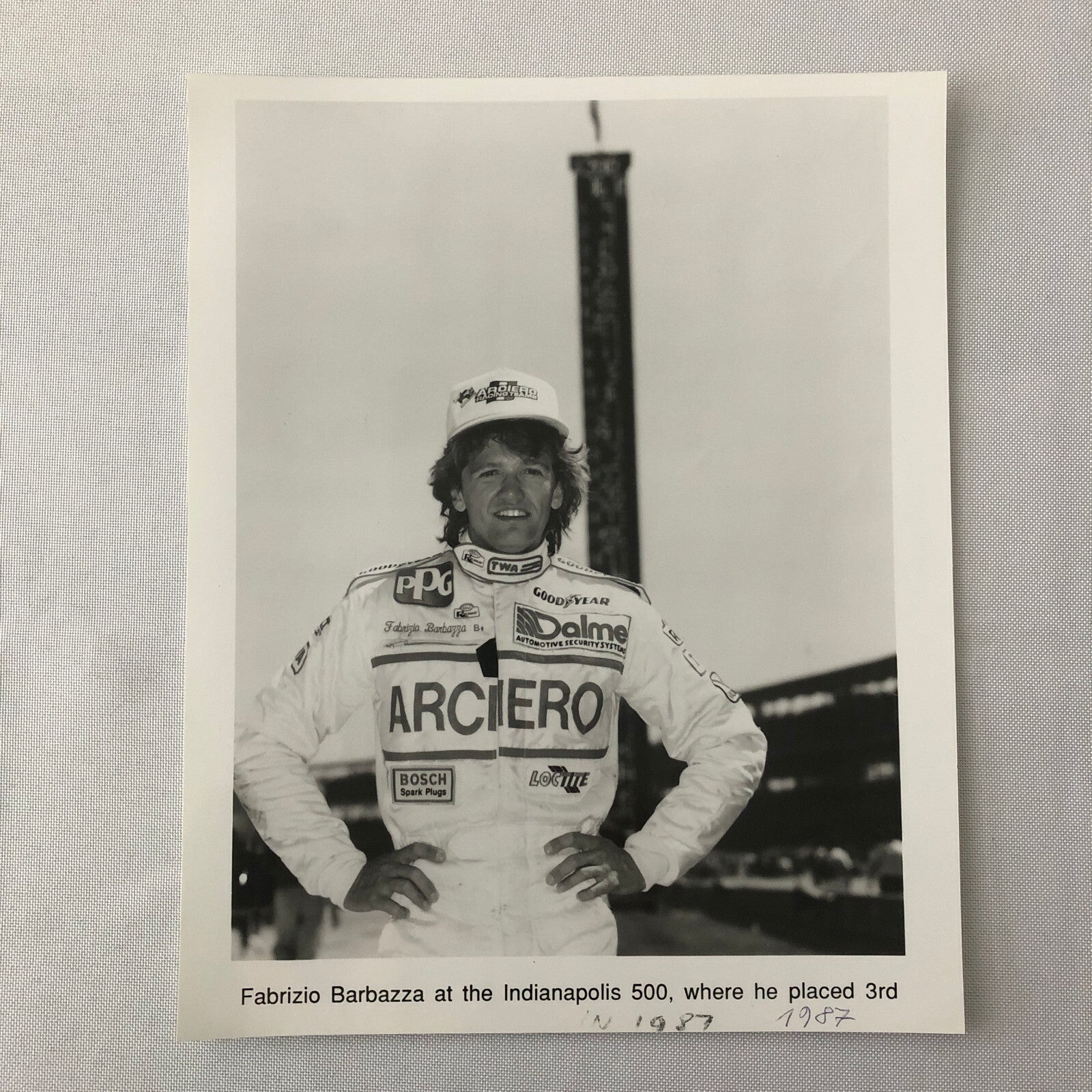 Vintage Indy Indianapolis Racing Photo Photograph Fabrizio Barbazza 1987
