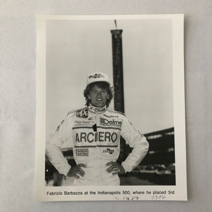 Vintage Indy Indianapolis Racing Photo Photograph Fabrizio Barbazza 1987