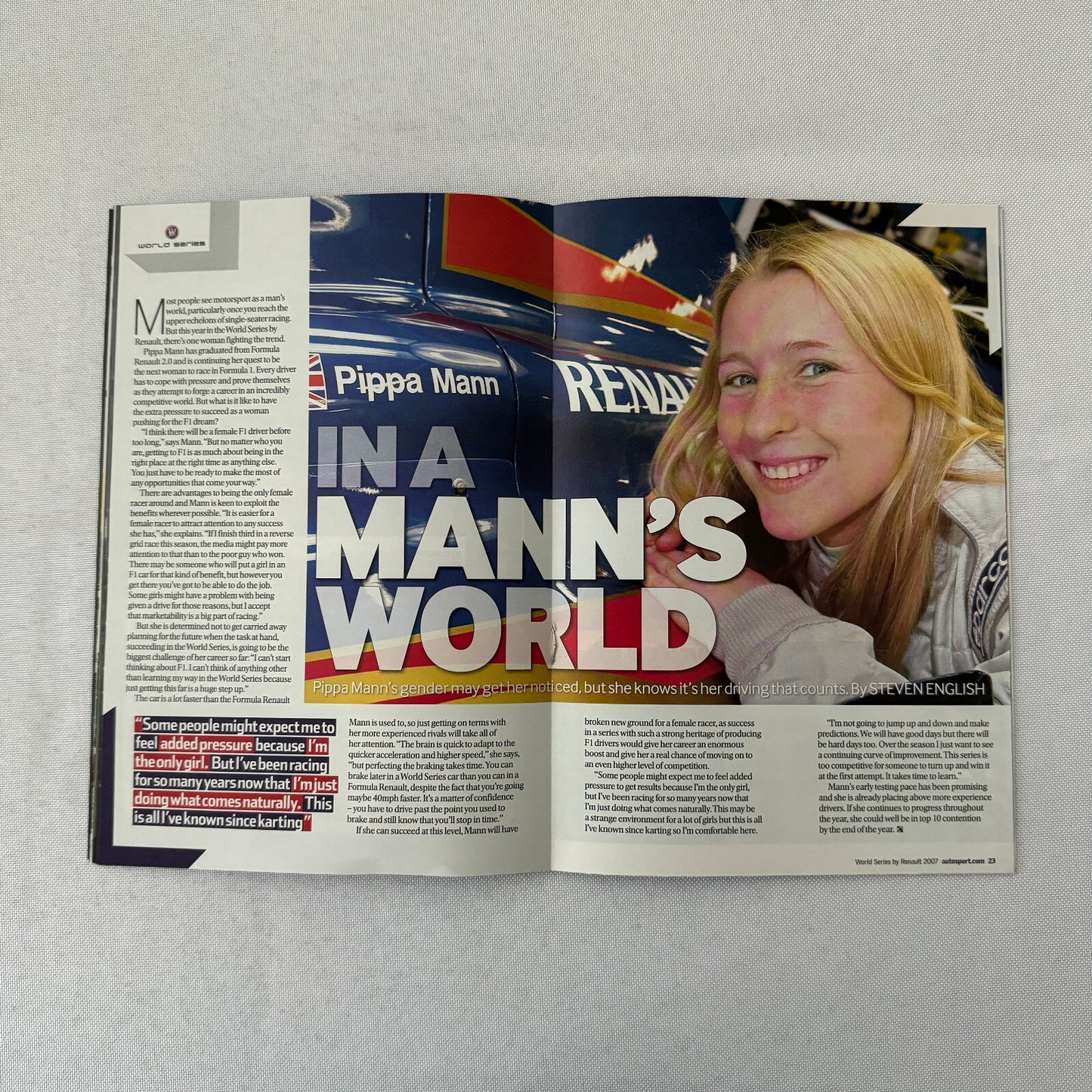 2007 Renault World Series Racing Guide Brochure Autosport