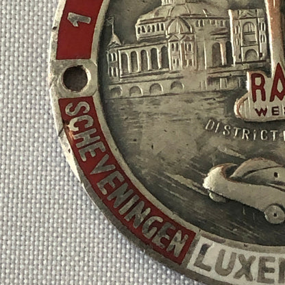 1952 Scheveningen Luxemburg Scheveningen SLS Rally Badge Emblem Award 