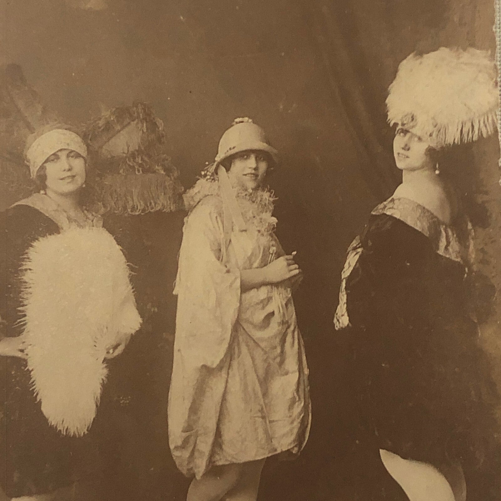 Vintage Photo Postcard Post Card Circus Performers Women in Costume