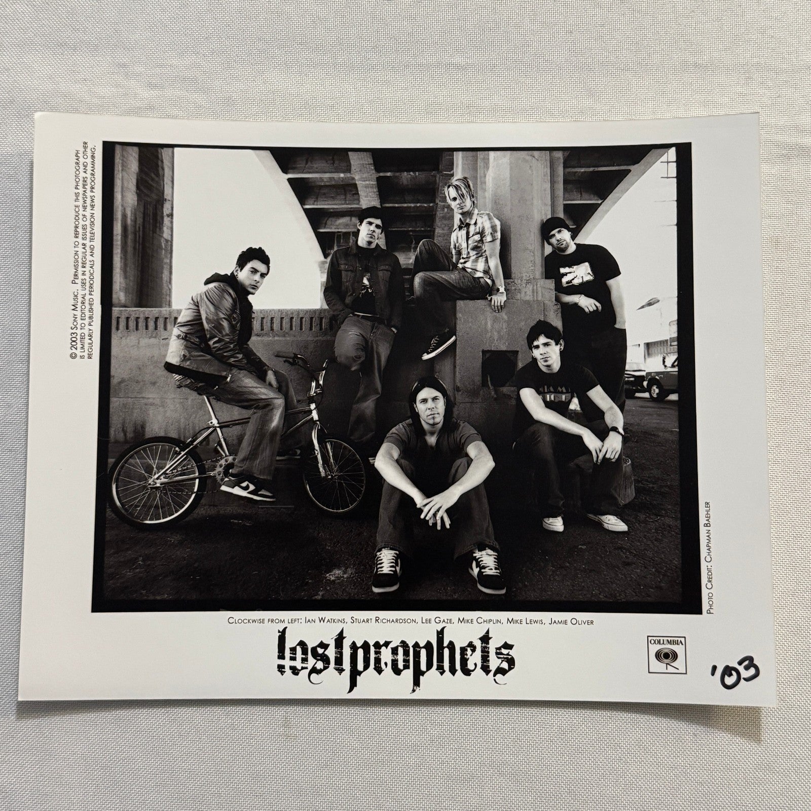 Lost Prophets Music Publicity Press Photo Photograph Band 2003