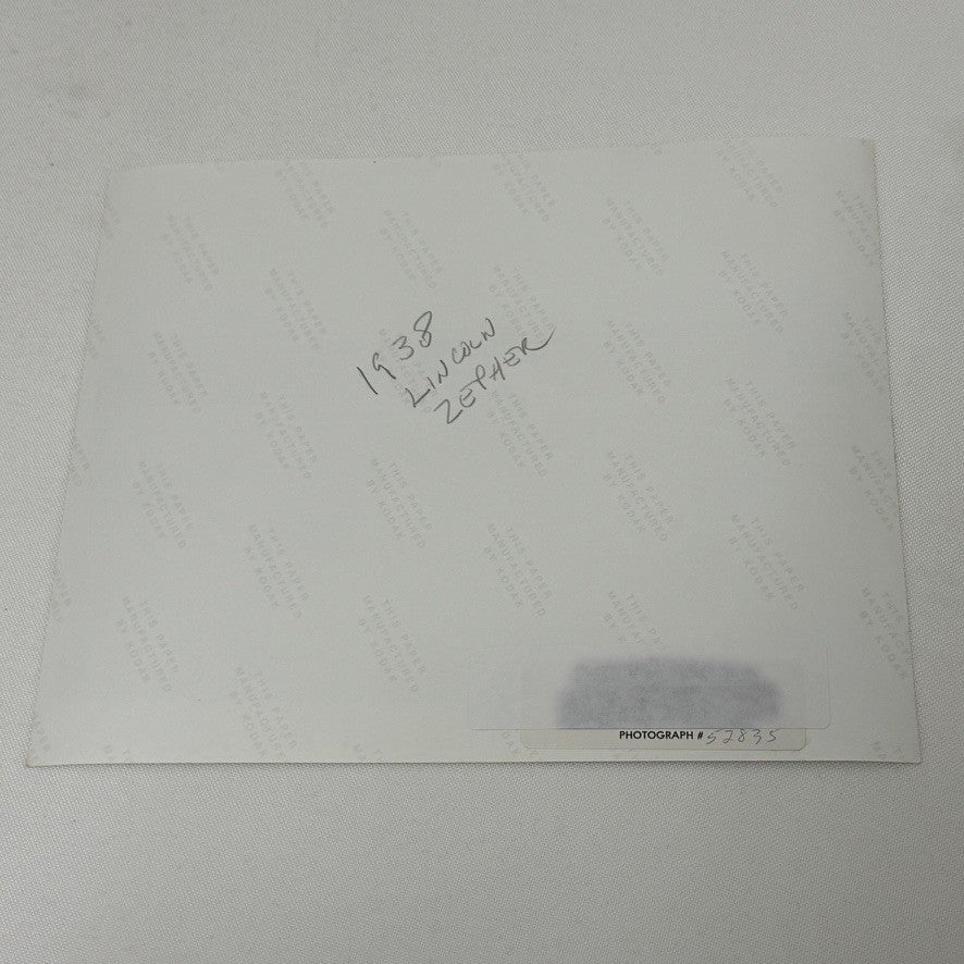 Vintage 1938 Lincoln Zephyr Convertible Car Photo Photograph Modern Print