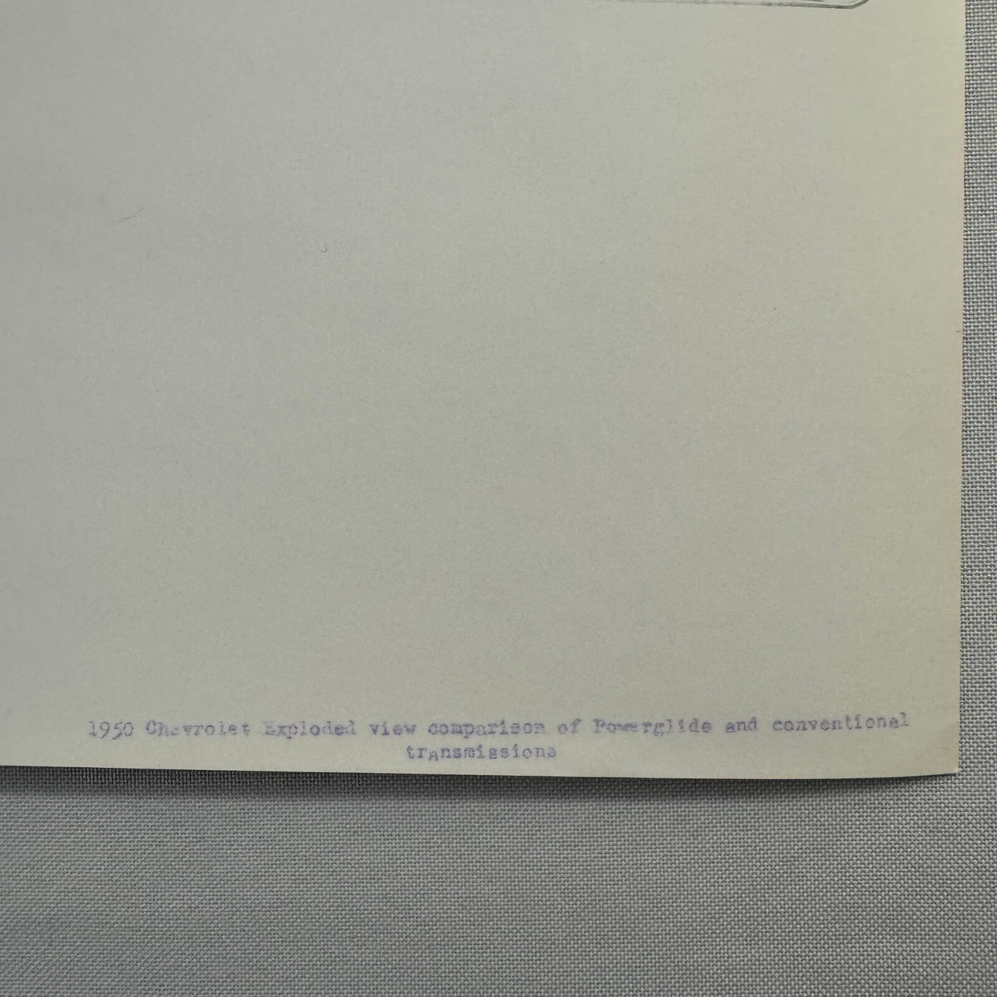 1950 Chevrolet Powerglide Transmission Factory Press Photo Photograph Vintage