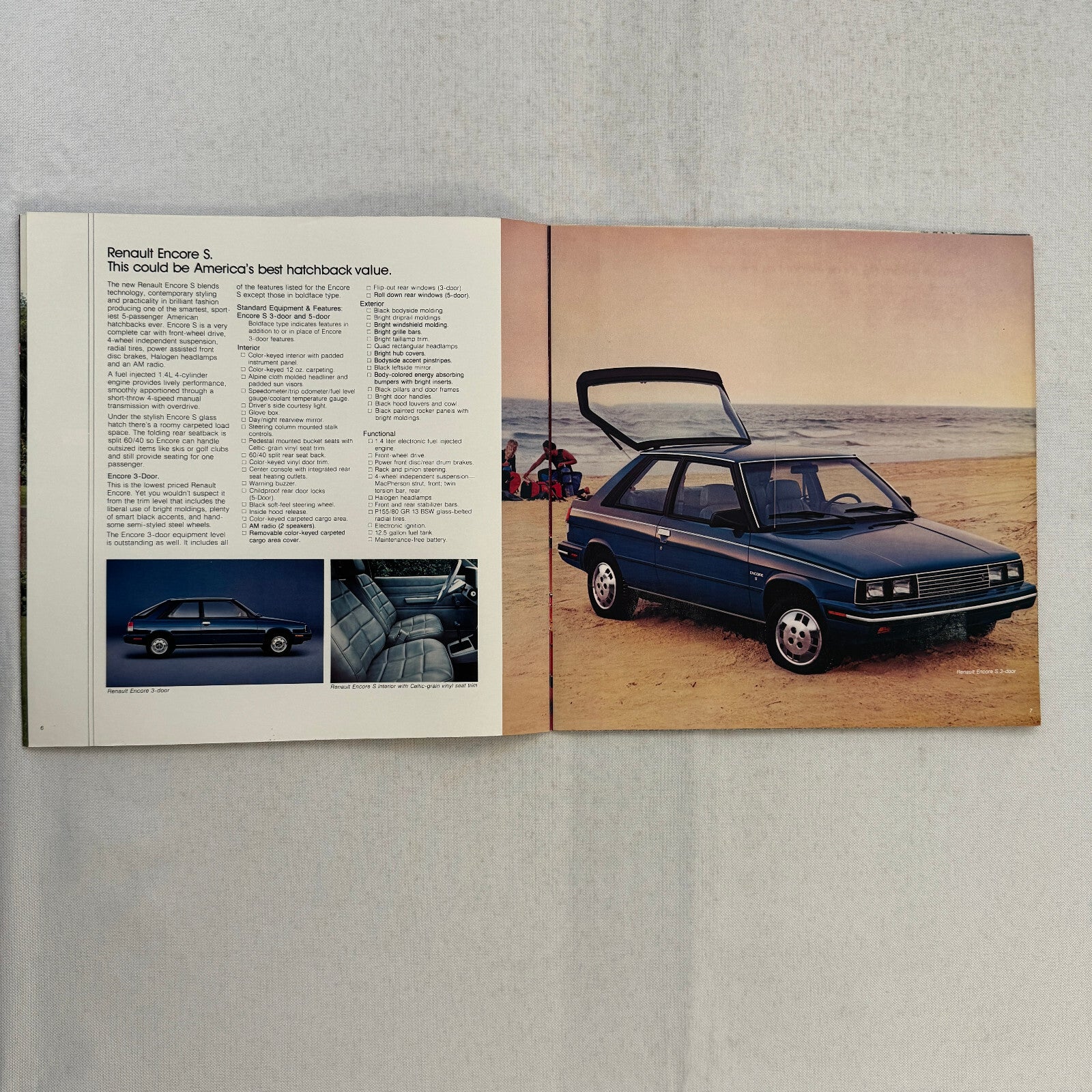 1984 Renault Encore Car Sales Brochure Catalog Advertising S GS LS