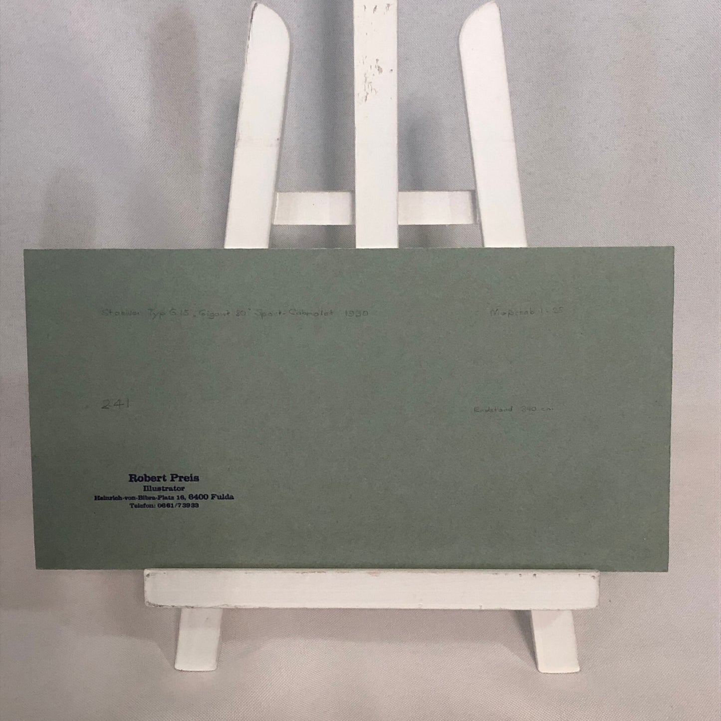 1930 Stoewer Type G15 Sport Cabriolet Car Illustration Art Drawing Hand Drawn