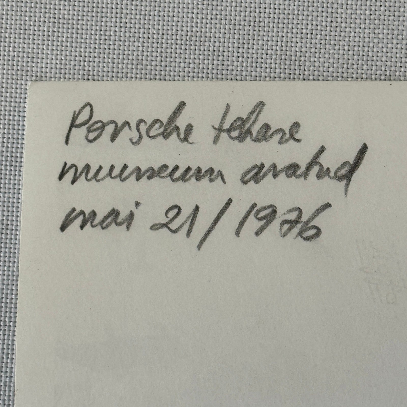 Vintage Porsche Museum Racing Car Photo Photograph Print 1976