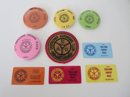 Vintage Deutscher Automobil Club of Canada Memorabilia Lot Dash Plaque Patch Pin