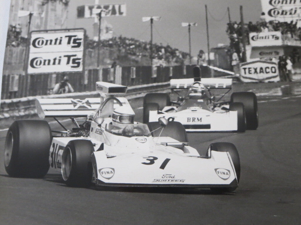 Vintage German Grand Prix Racing Photograph Photo - Jochen Mass Surtees Ford 