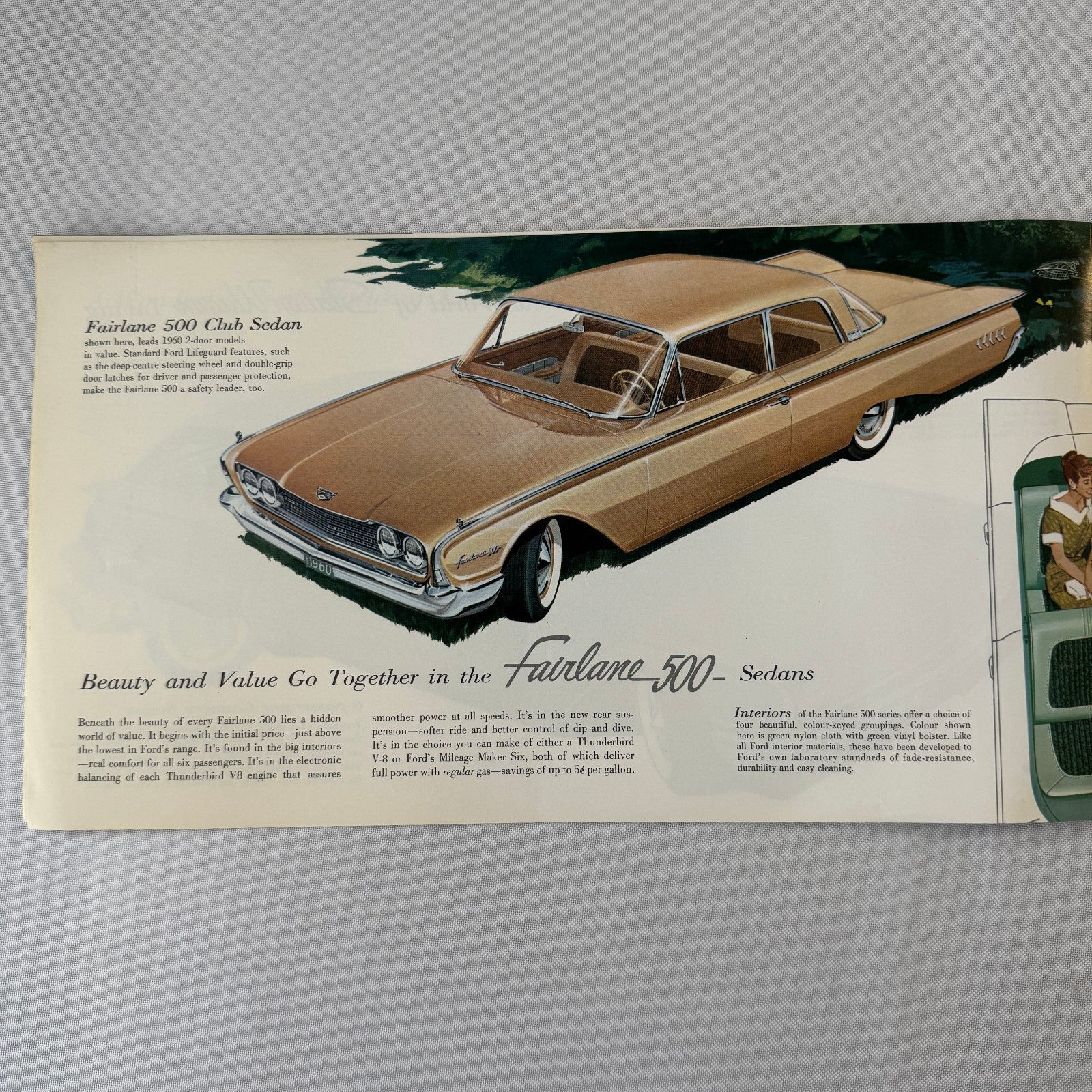 1960 Ford Car Sales Brochure Canadian Galaxie Fairlane Starliner Sunliner