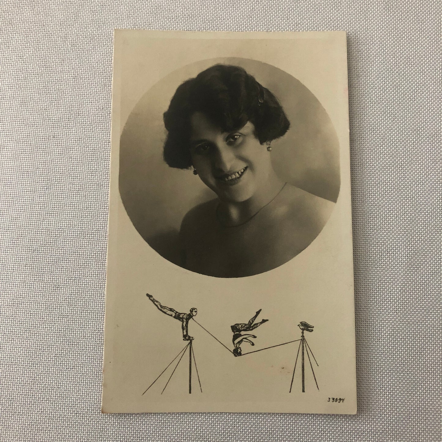 Circus Acrobat Act Postcard Post Card Vintage