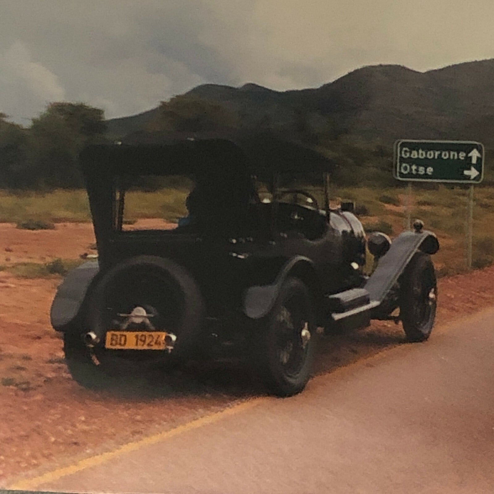 Vintage 1924 Bentley Car Photo Photograph Print 1987
