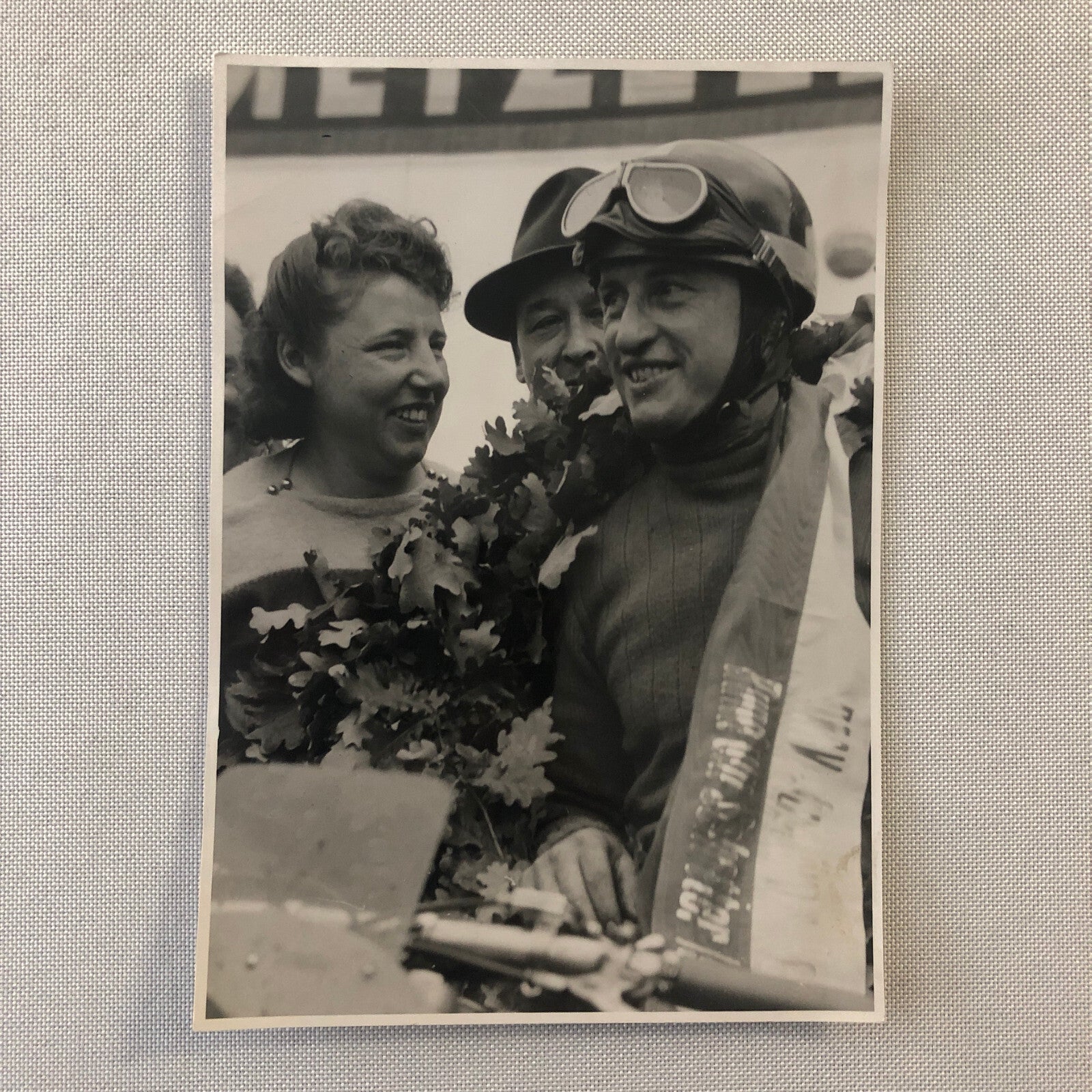 Vintage Motorcycle Racing Photo Photograph Race Winner Germany