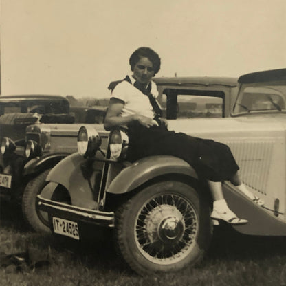 Vintage Photograph Photo Lot Woman With Antique Car Germany 