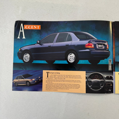 1996 Hyundai Car Sales Brochure Catalog Accent Sonata Elantra Sedan Wagon