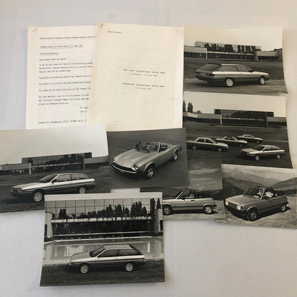 1982 Pininfarina Design Press Kit Photos Lancia Gamma Fiat Spider Talbot Samba