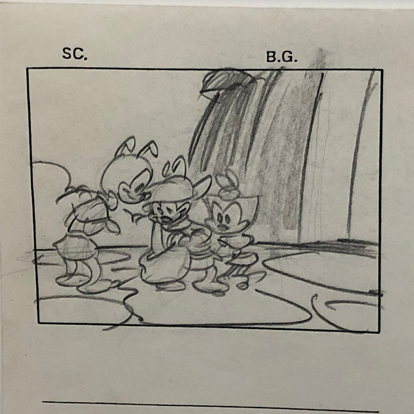 ANIMANIACS Animation Storyboard Illustration Drawing Sketch Wakko Yakko Dot