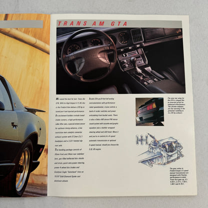 1991 Pontiac Firebird Car Sales Brochure Catalog Trans Am GTA TransAm Canadian