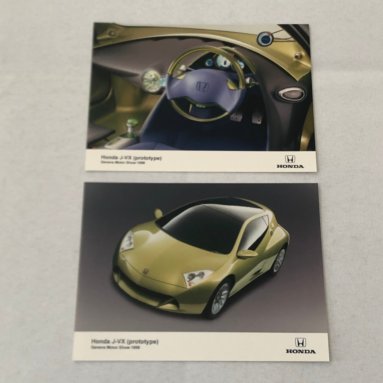 Honda J-VX Concept Car Prototype Factory Press Photo Photograph Lot 2x 1998