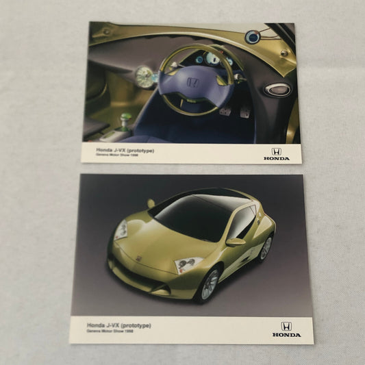 Honda J-VX Concept Car Prototype Factory Press Photo Photograph Lot 2x 1998