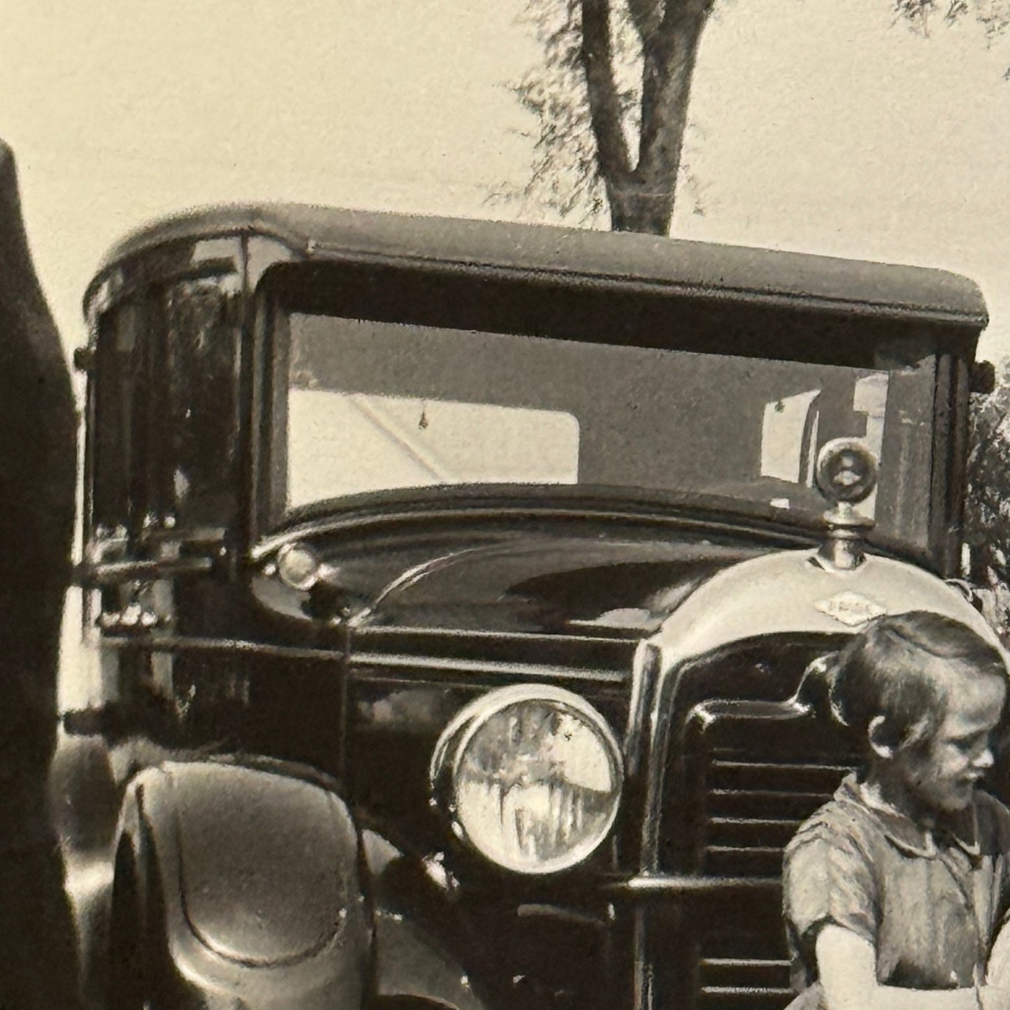Vintage Car Photo Photograph Print Children with Automobile Snapshot