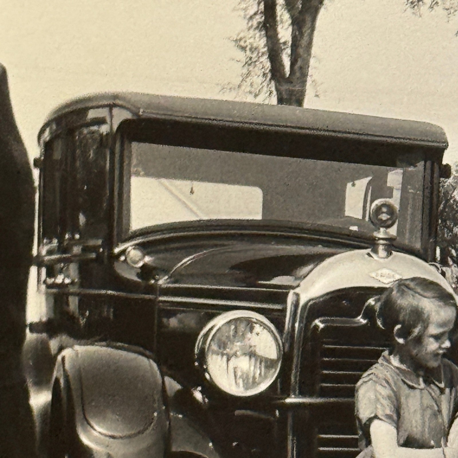 Vintage Car Photo Photograph Print Children with Automobile Snapshot
