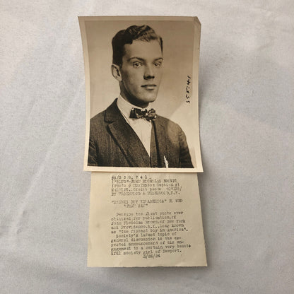 Press Photo Photograph Richest Boy in America to Wed John Nicholas Brown 1924