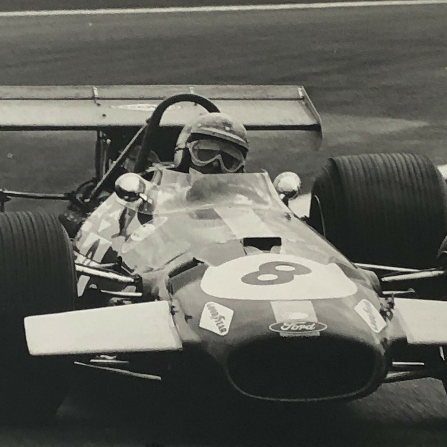 Vintage Racing Photo Photograph Jack Brabham 1969 F1 Grand Prix 