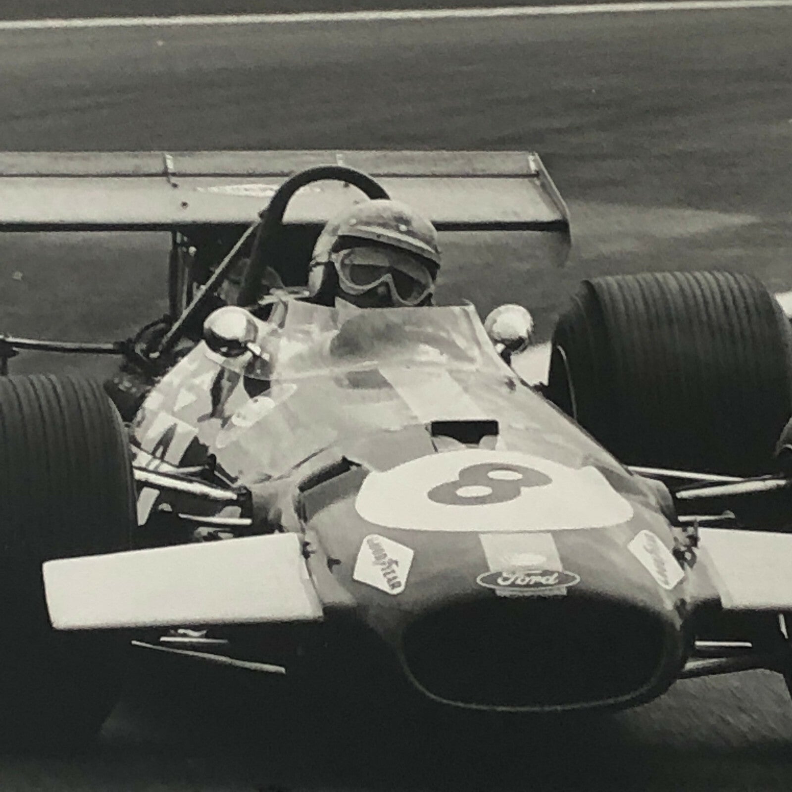 Vintage Racing Photo Photograph Jack Brabham 1969 F1 Grand Prix 