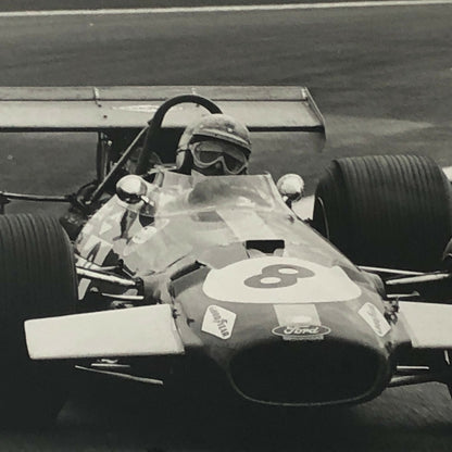 Vintage Racing Photo Photograph Jack Brabham 1969 F1 Grand Prix 