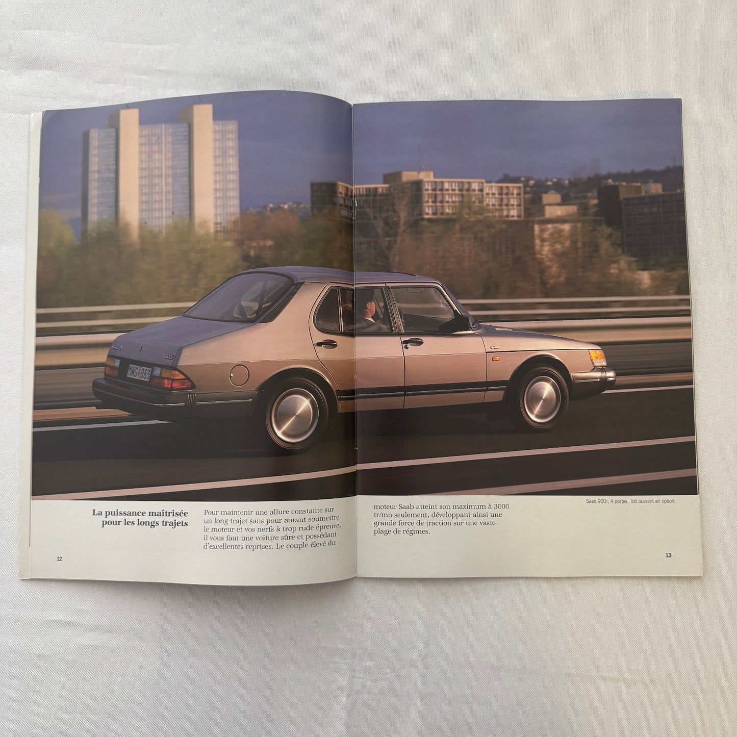 1988 Saab 900i 900 Turbo Car Sales Brochure Catalog Vintage FRENCH European