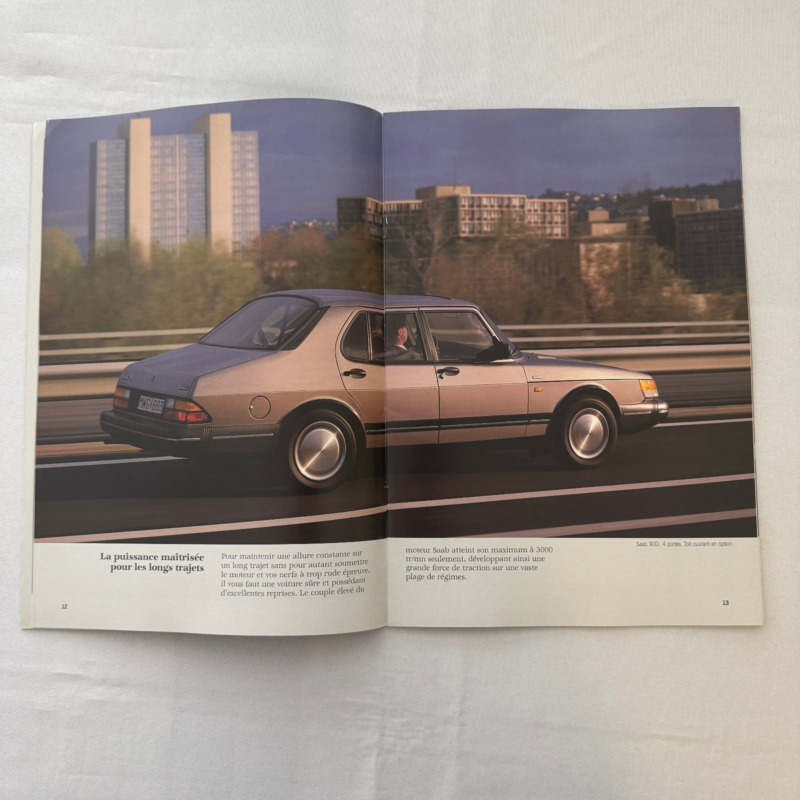 1988 Saab 900i 900 Turbo Car Sales Brochure Catalog Vintage FRENCH European