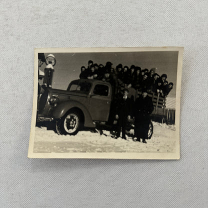 Vintage Photo Photograph People on Truck Quebec Canada