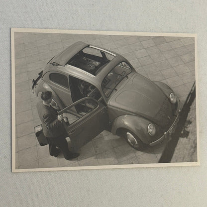 Vintage Volkswagen Beetle Convertible Car Photo Photograph Print VW