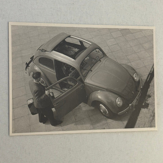 Vintage Volkswagen Beetle Convertible Car Photo Photograph Print VW