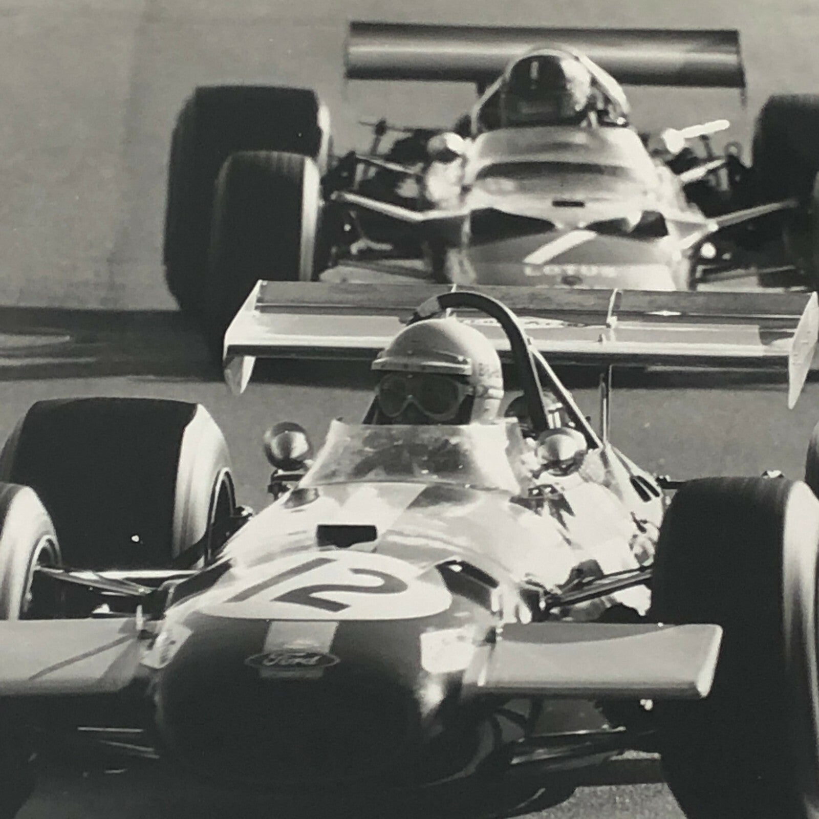 Vintage Racing Photo Photograph Jack Brabham & Graham Hill 1968 F1 DPPI 