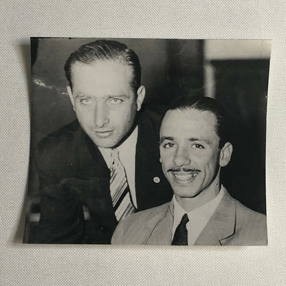 Juan Manuel Fangio with Oscar Alfredo Galvez Racing Driver Photo Photograph 1942