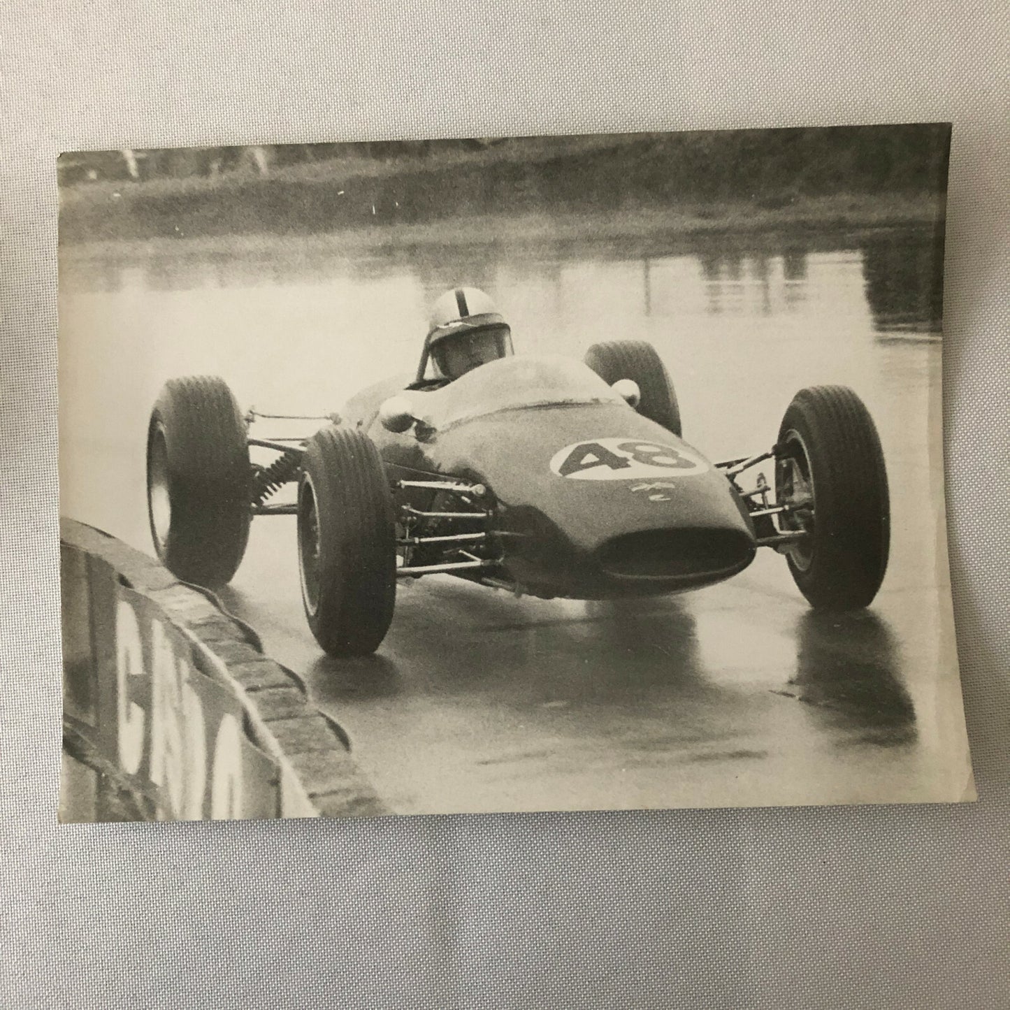 Vintage Racing Car Driver Photo Photograph Print 