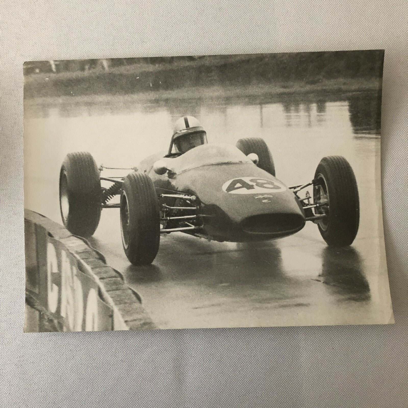 Vintage Racing Car Driver Photo Photograph Print 