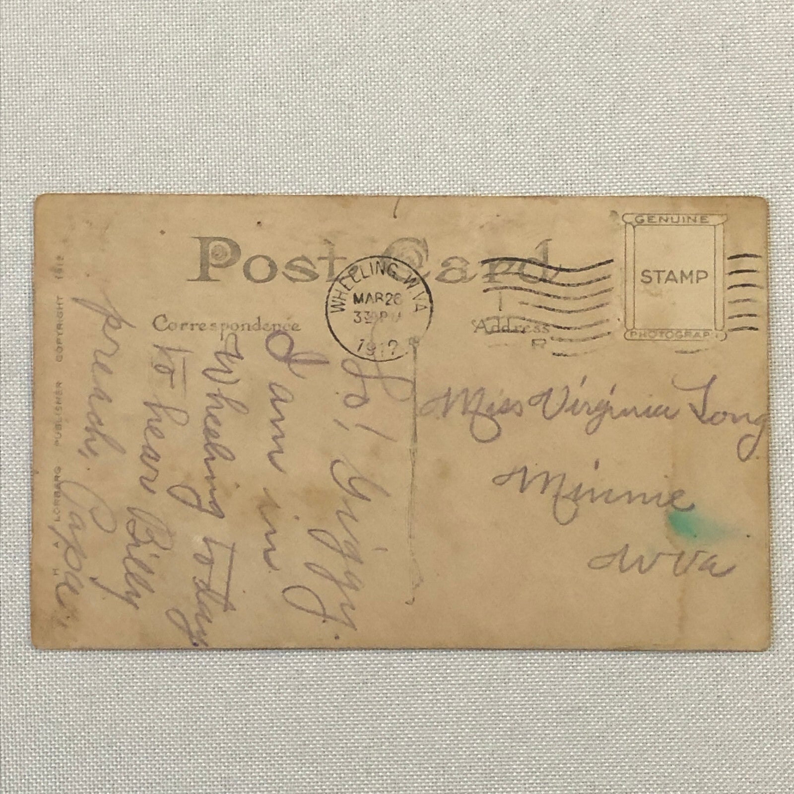 Antique RPPC Real Photo Postcard Post Card W A Sunday W.A. Sunday 