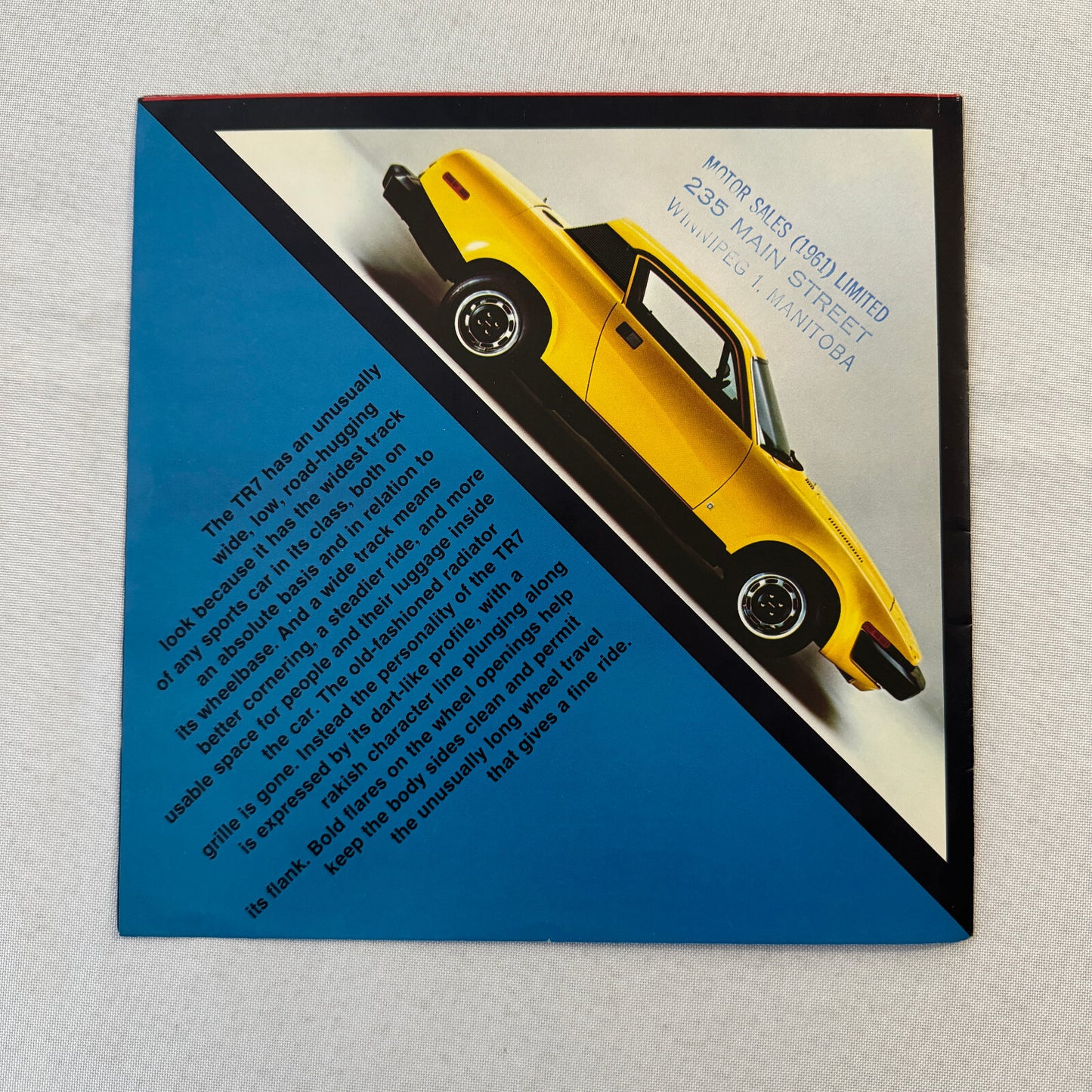 Triumph TR7 Sales Brochure Catalog Advertising Vintage