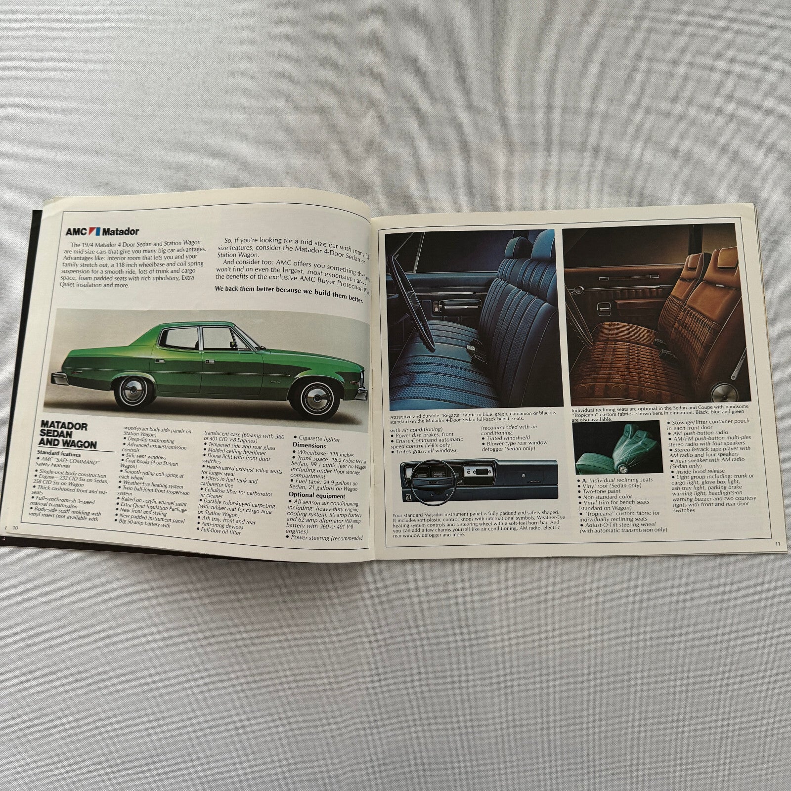 1974 AMC Car Sales Brochure Catalog Matador Gremlin Hornet Javelin Ambassador