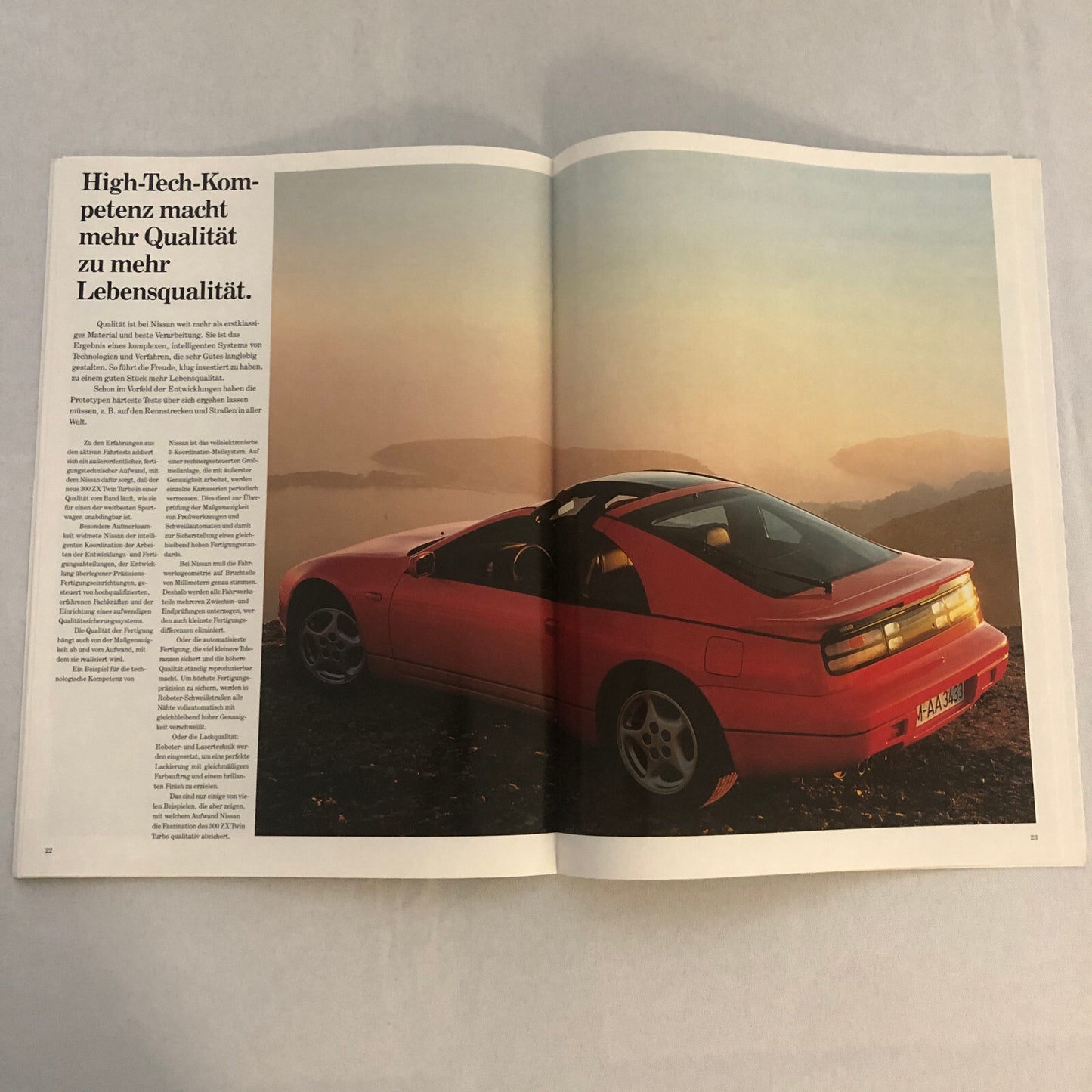 Nissan 300ZX Twin Turbo Sales Brochure Catalog German Text European 300 ZX Z