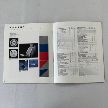 1988 Chevrolet Sprint Car Sales Brochure Catalog Vintage Advertising TURBO