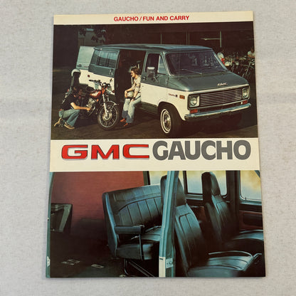 GMC Gaucho Van Sales Sheet Brochure Catalog Advertising